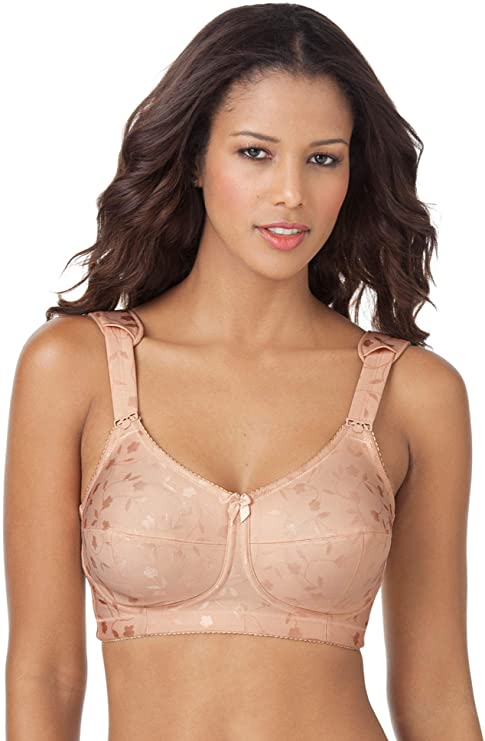 Elila Women's Plus Size Jacquard Wireless Bra