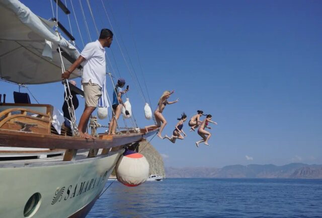 Komodo National Park with yacht